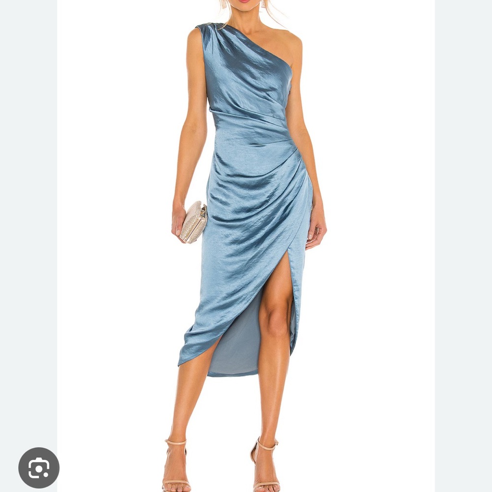 Elliatt Shimmering Blue One-Shoulder Dress